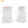 Hall Tree with Storage Shoe Bench for Entryway and Hallway, 4-in-1 Design Coat Racks with 4 Hooks for Living Room